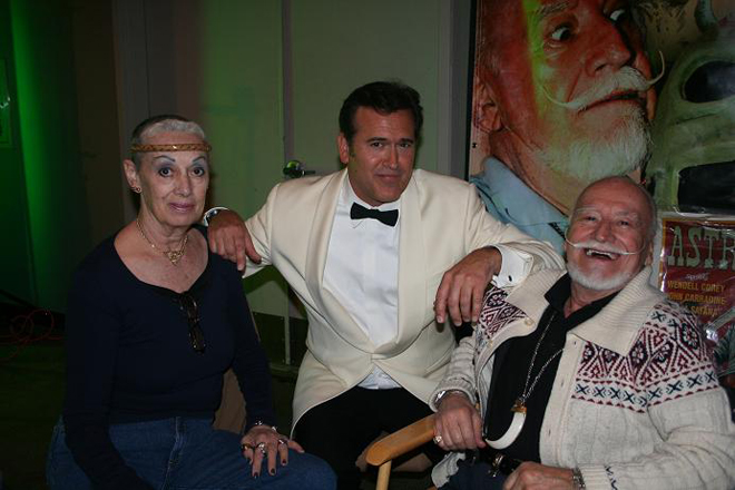 Shanti, Bruce Campbell and Ted V. Mikels